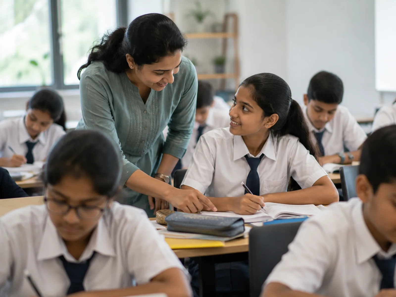 Education technology with students learning