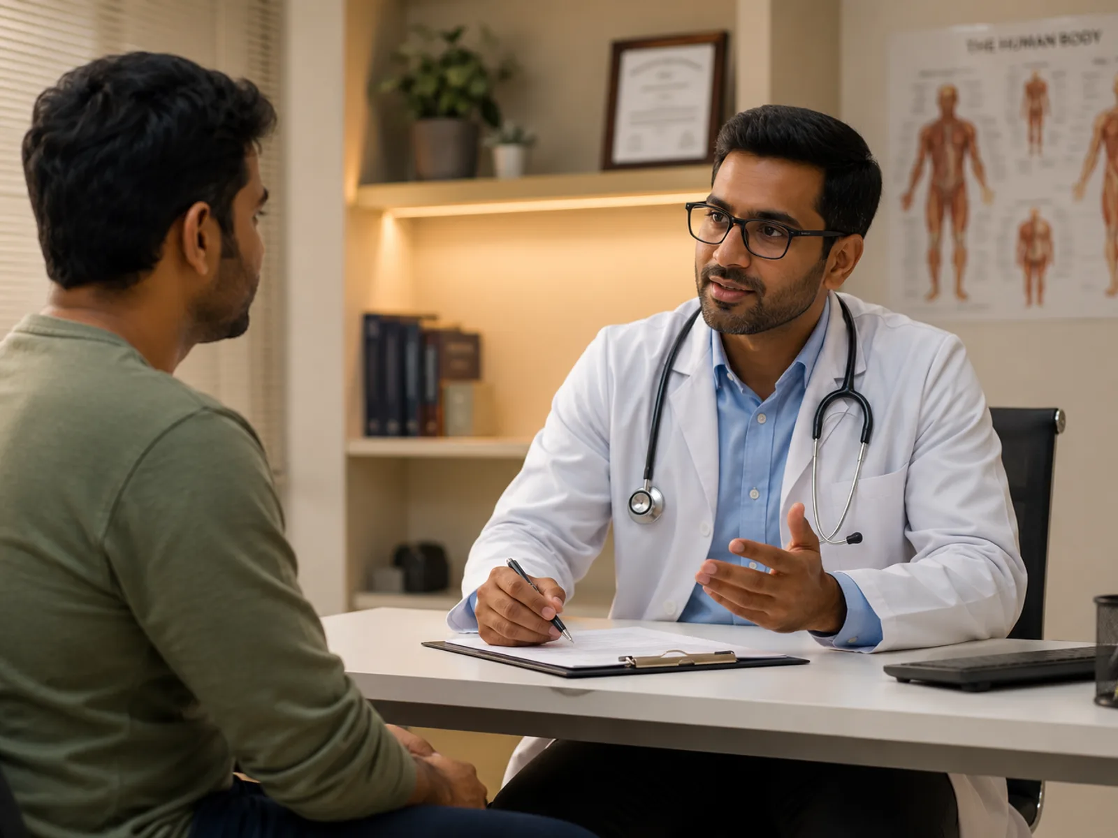 Healthcare technology with patient records on a tablet