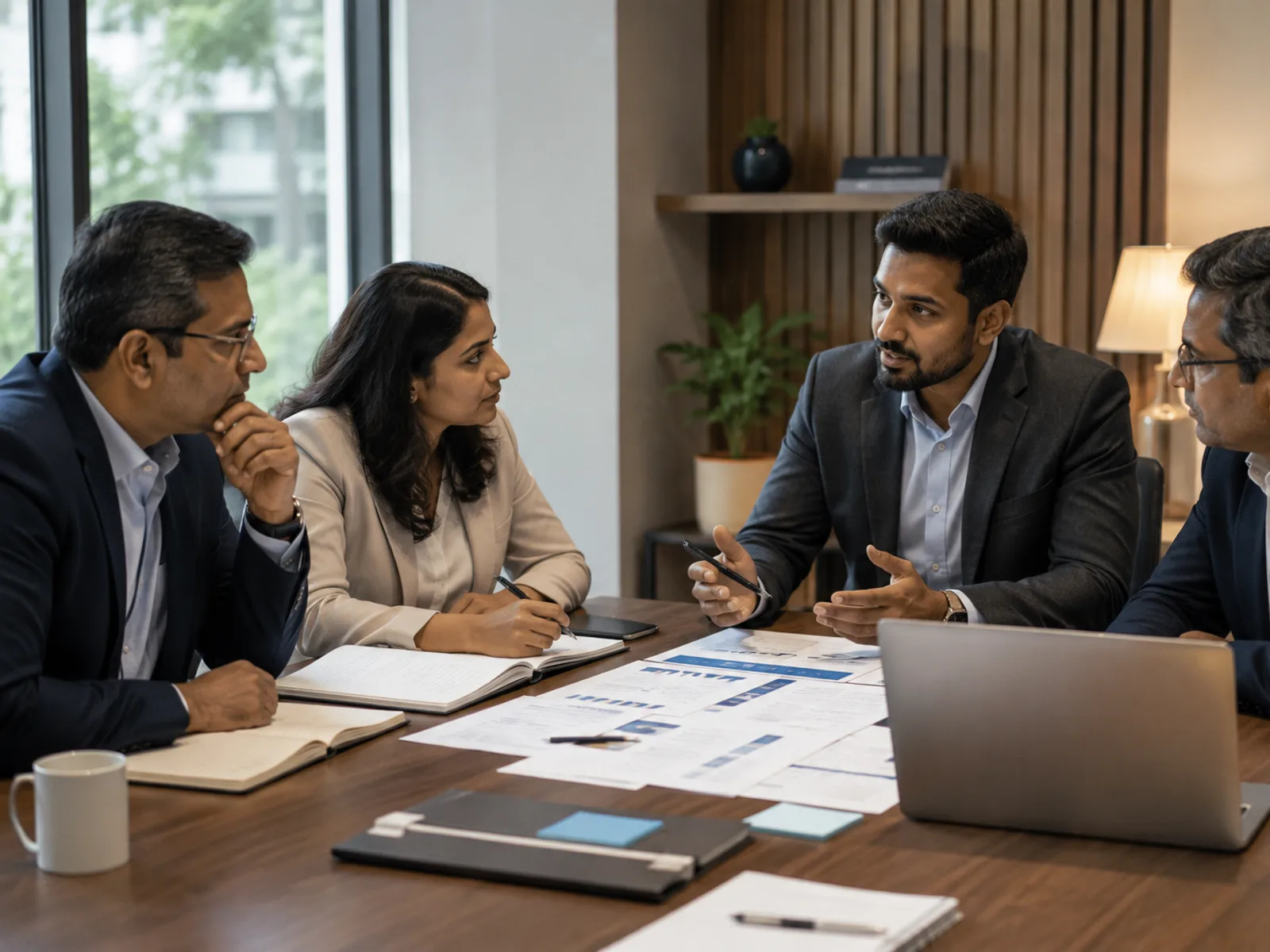 Professional services technology in a business meeting